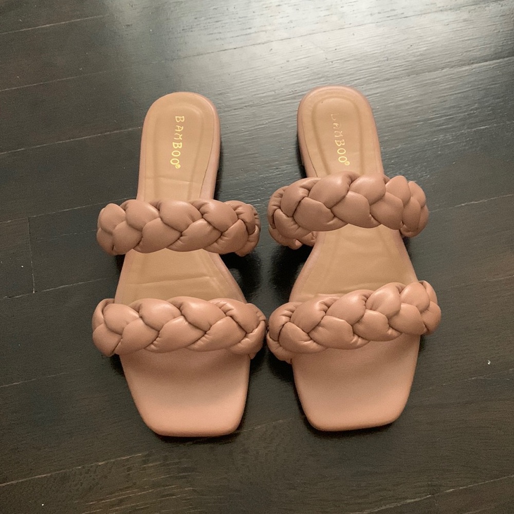 Nude Braided Sandals